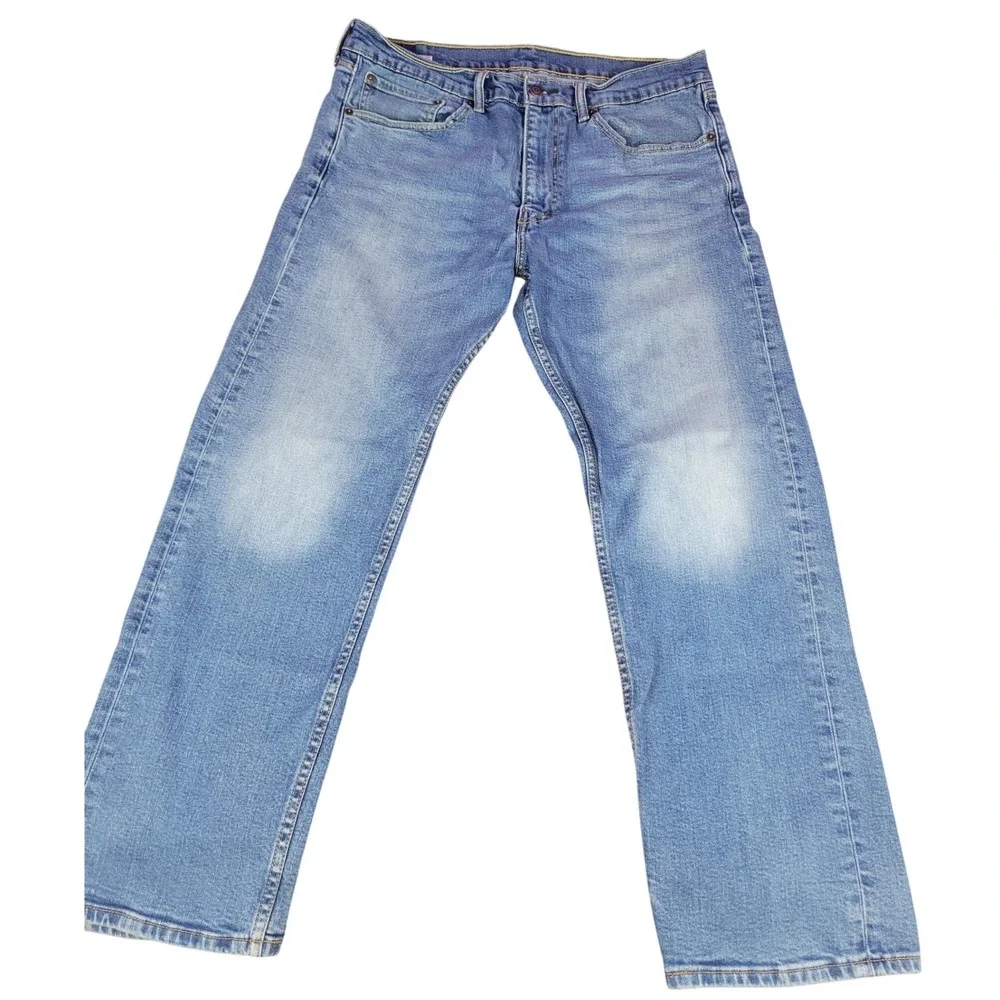 Levi's 505 Regular Fit Jeans Mens W36 L30 Light Wash Denim‎ Pants